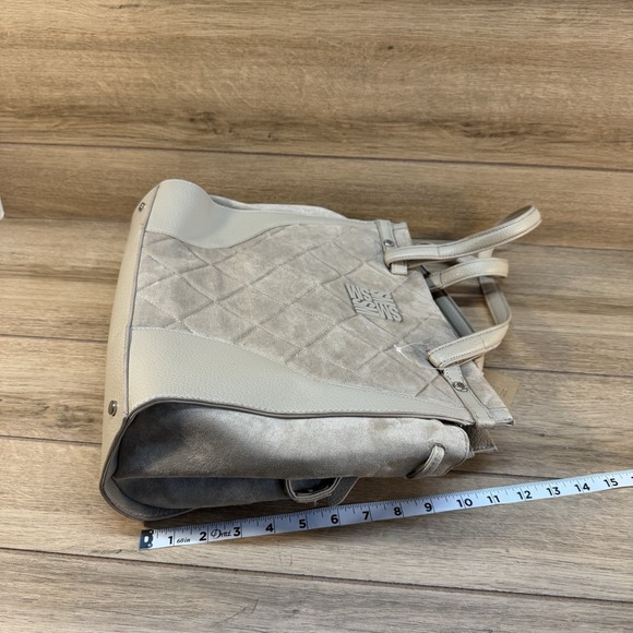 NWT New Steve Madden Bripley 2 Satchel Crossbody Shoulder Bag Timeless Taupe‎ - Picture 9 of 9